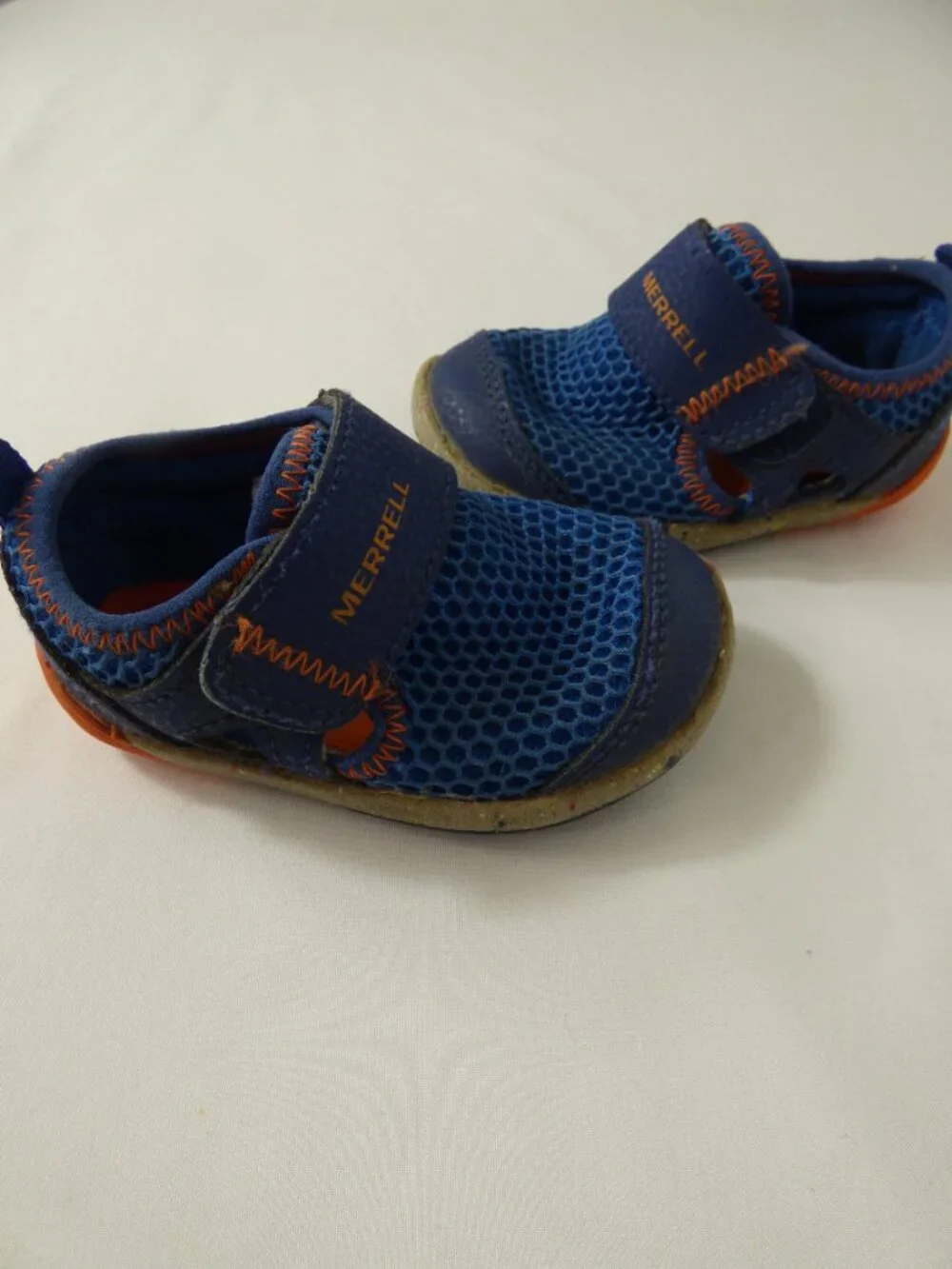 Merrell Little Kid's Blue/Orange Bare Steps® H2O Water Shoe, Size 4W